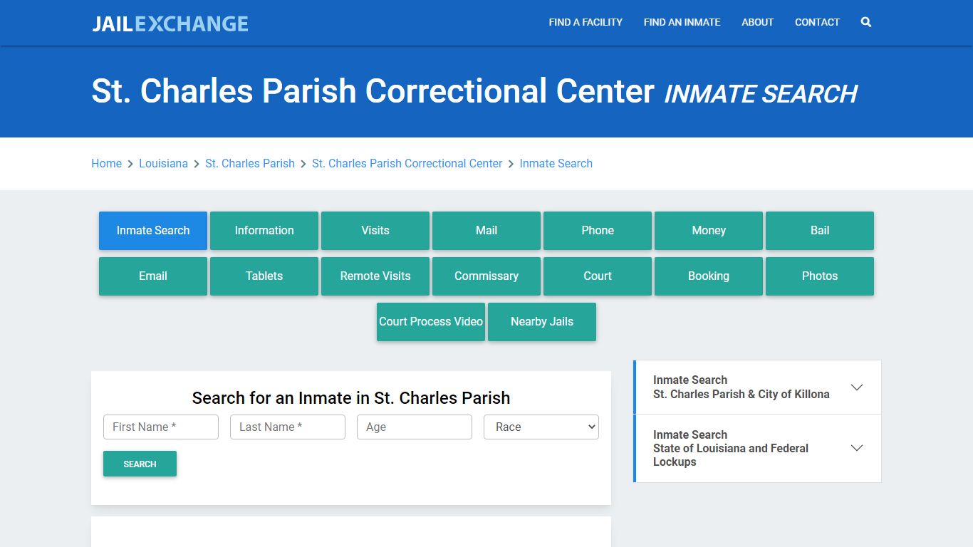 St. Charles Parish Correctional Center Inmate Search - Jail Exchange